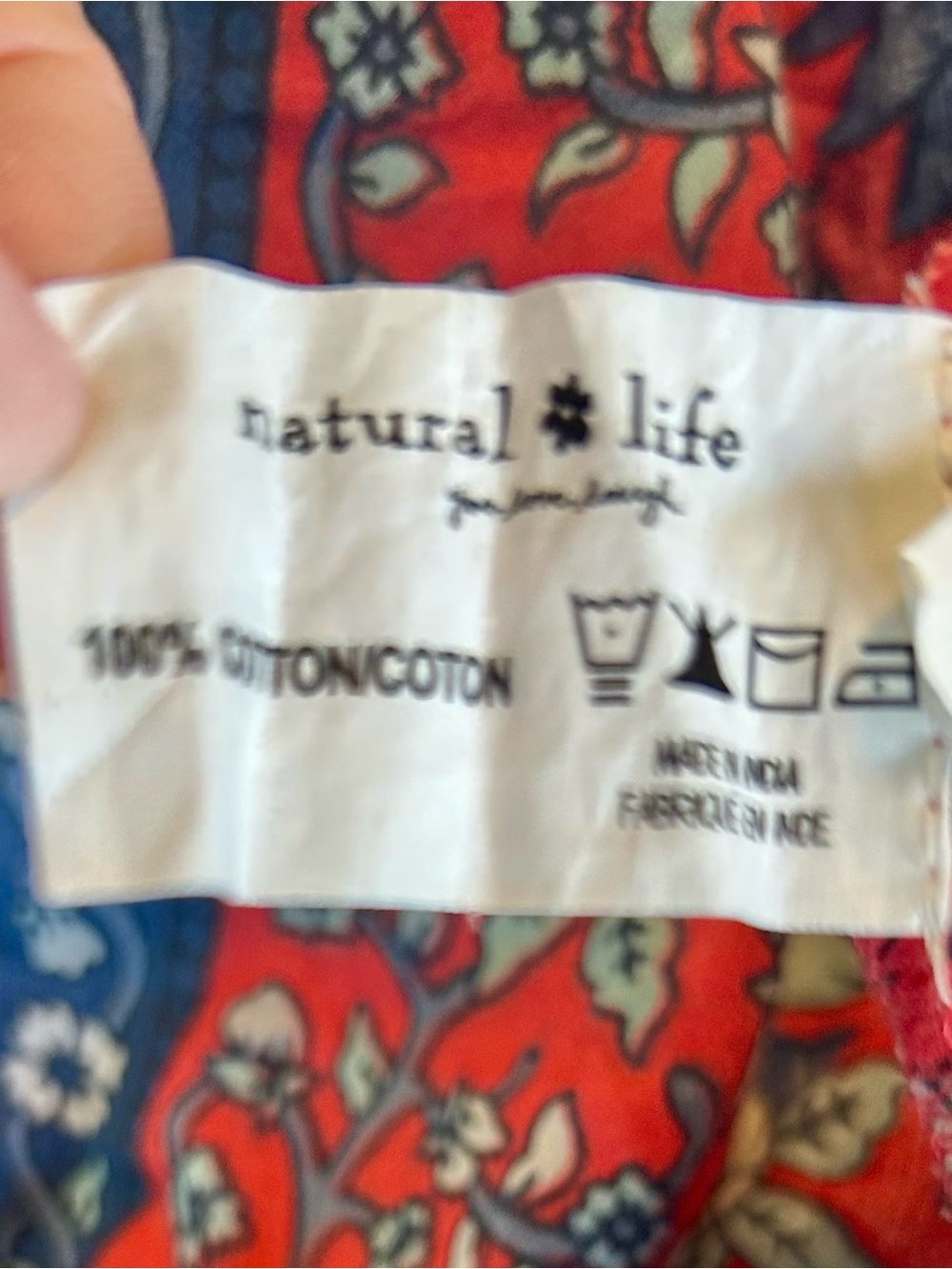 NATURAL LIFE Coral and Blue Floral Maxi Skirt - Picture 5 of 6
